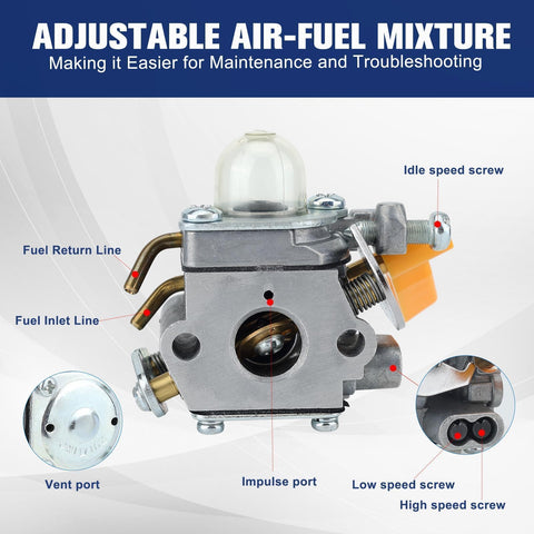 Powtol carburetor includes spark plug for easier maintenance