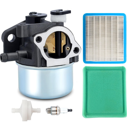 Powtol 799866 carburetor front view for Briggs and Stratton 190cc engines, reliable replacement.