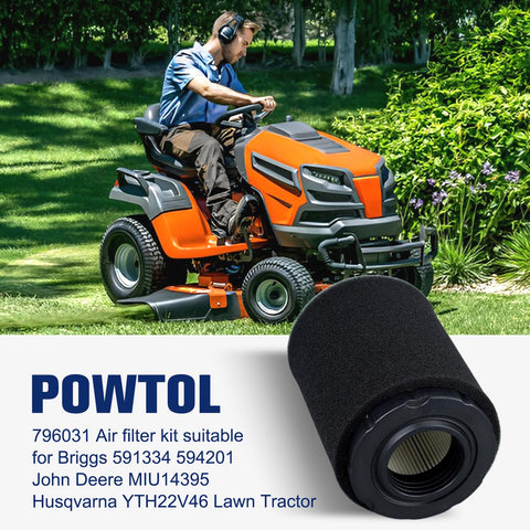 Powtol air filter kit for Husqvarna YTA22V46 easy fit to maintain steady airflow