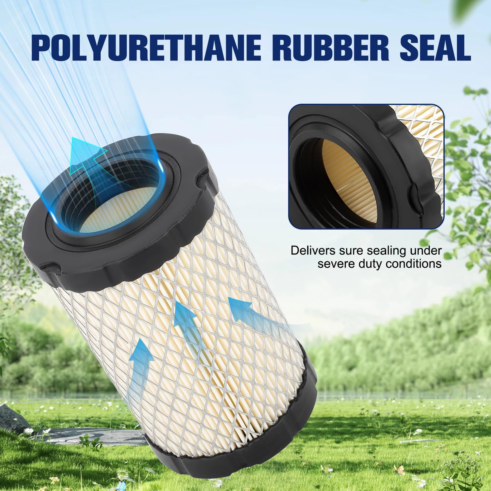 Powtol air filter kit for Husqvarna YTH22V46 helps maintain consistent power