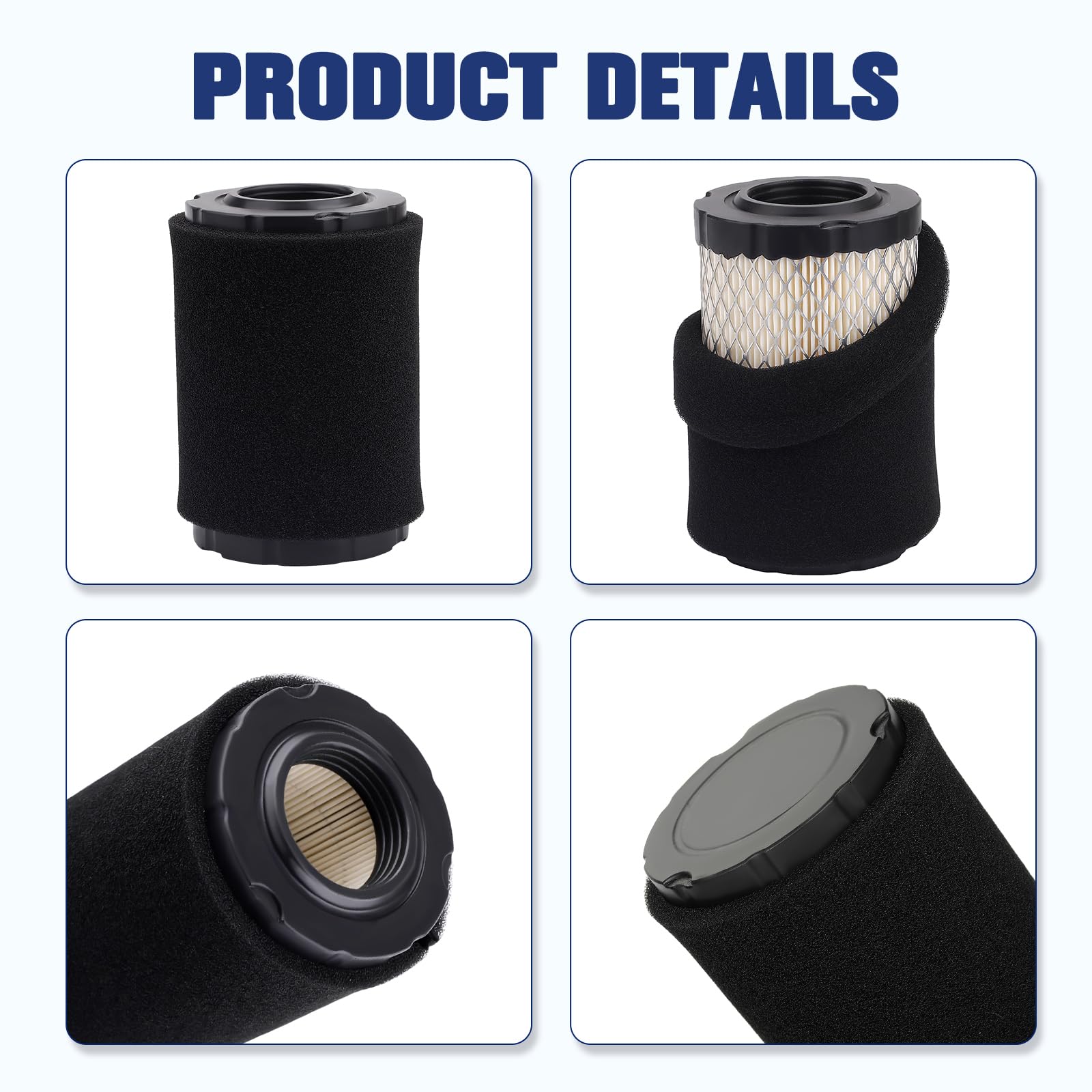 Powtol air filter kit for Husqvarna YTH24V48 filters out dust to protect the engine