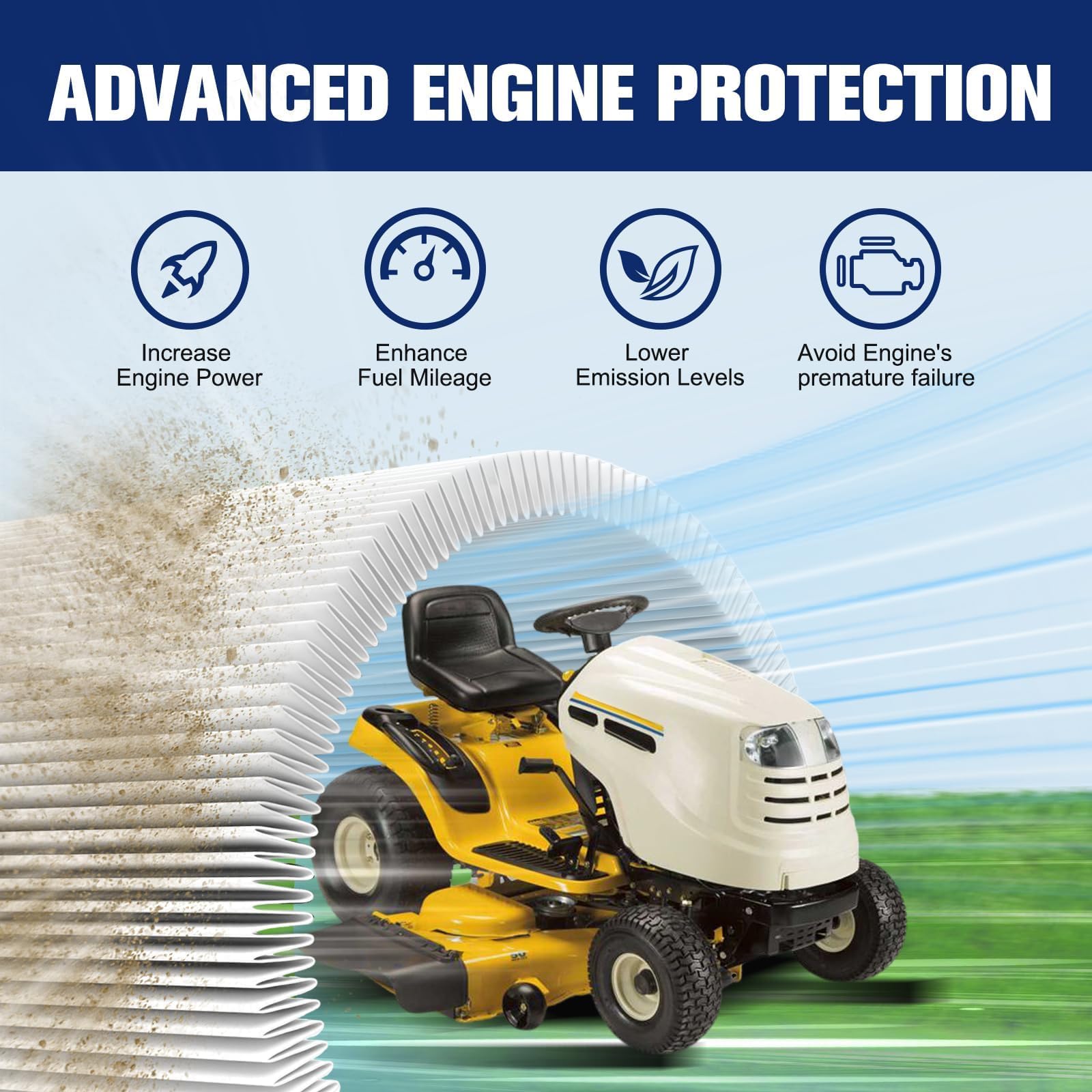 Powtol polyurethane seal provides durable air filter sealing.
