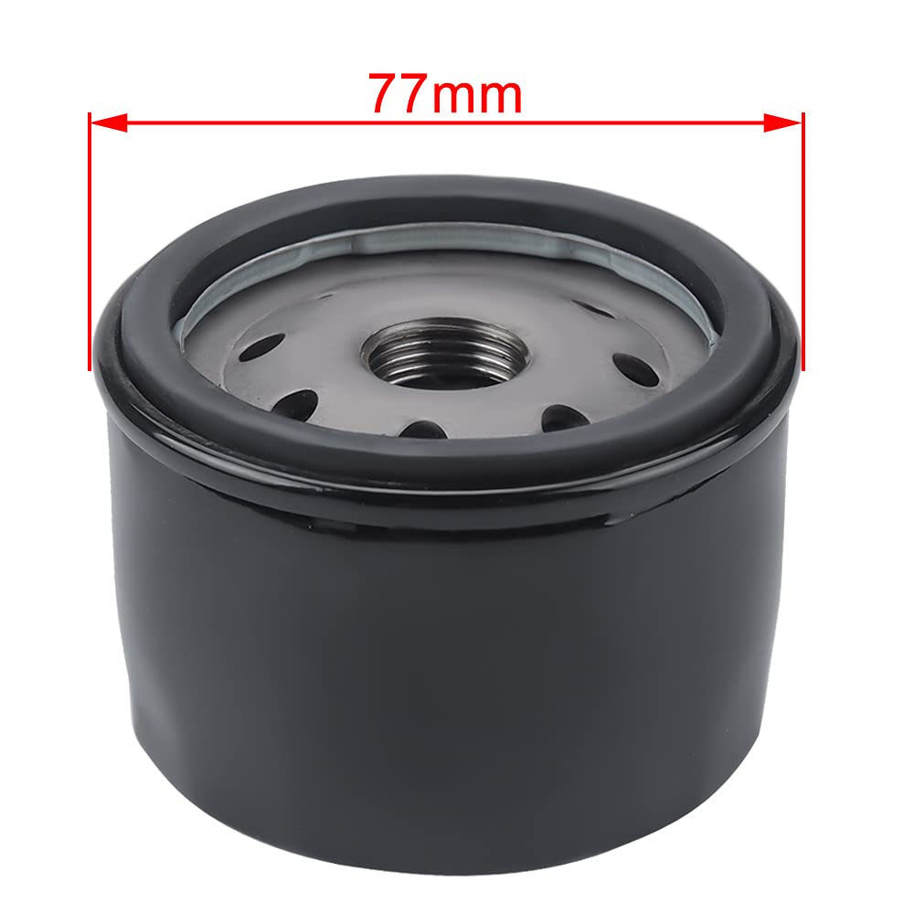 Powtol AM125424 oil filter dimensions shown for correct fitment.