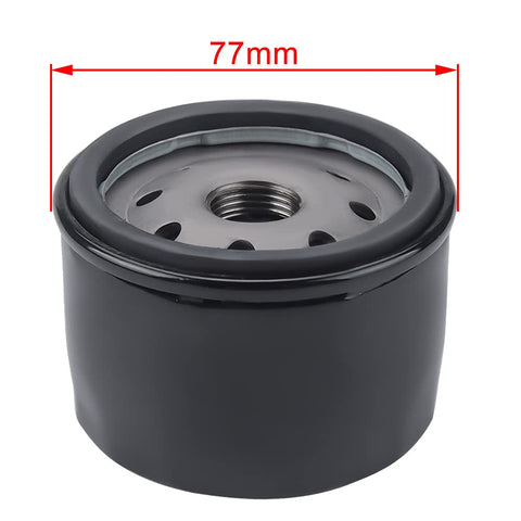Powtol AM125424 oil filter dimensions shown for correct fitment.