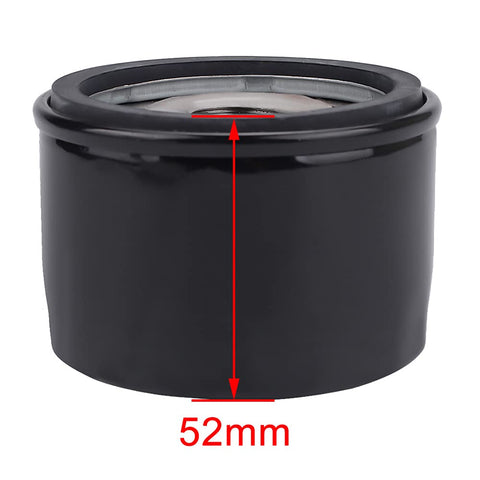 Powtol AM125424 oil filter used with lawn mower application for easy replacement.