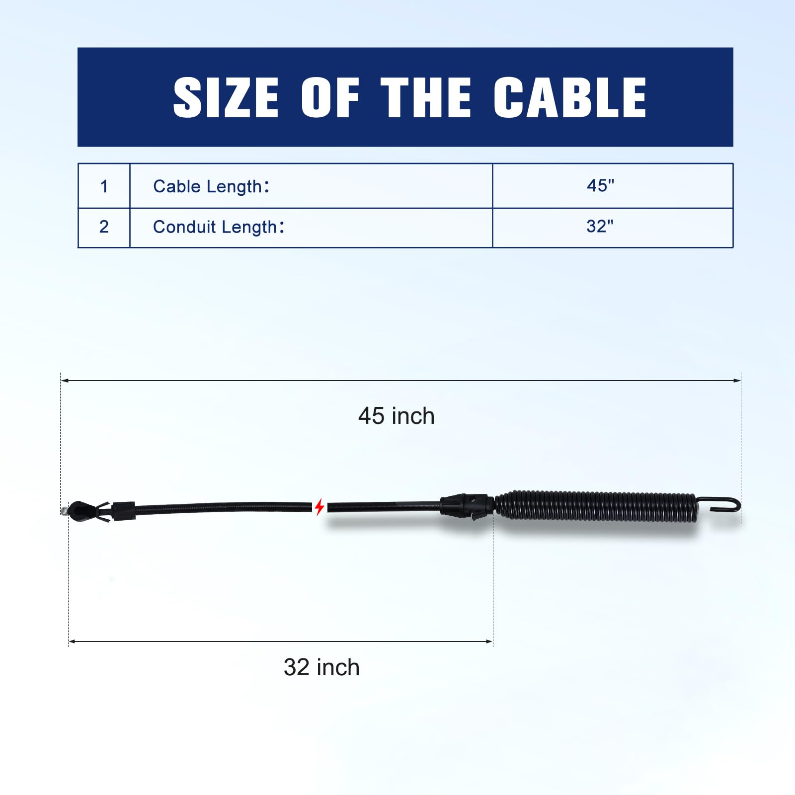 Powtol cable with 32-inch conduit designed for easy routing and durability.