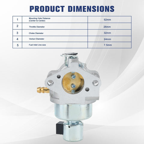 Powtol fuel filter included with the carburetor for clean fuel flow.