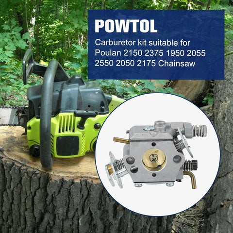 Powtol carburetor packaging showing complete installation kit