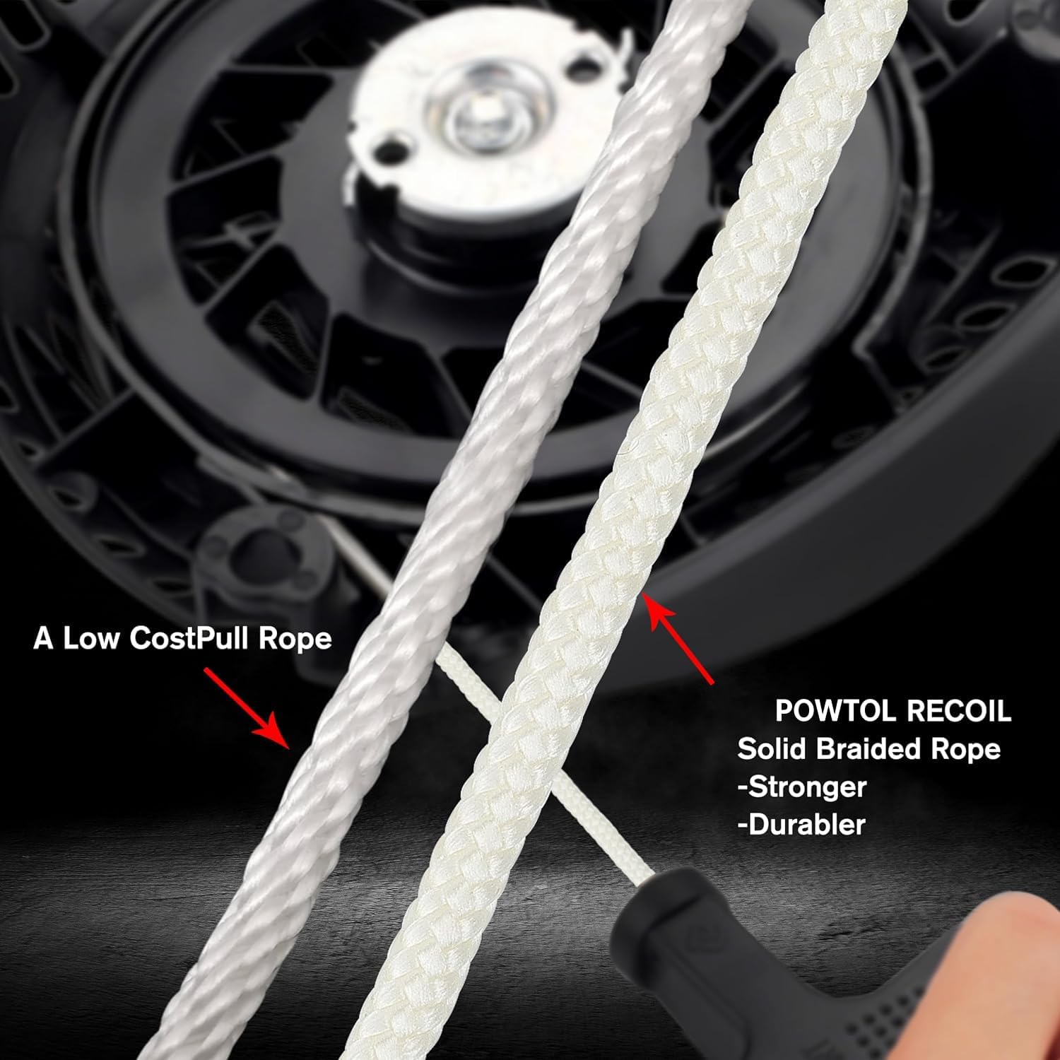 Powtol easy-installation visual emphasizes simple mounting and minimal tools.