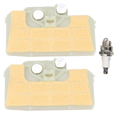 Powtol MS290 air filter front view, precise fit for compatible Stihl saws, promotes smooth airflow