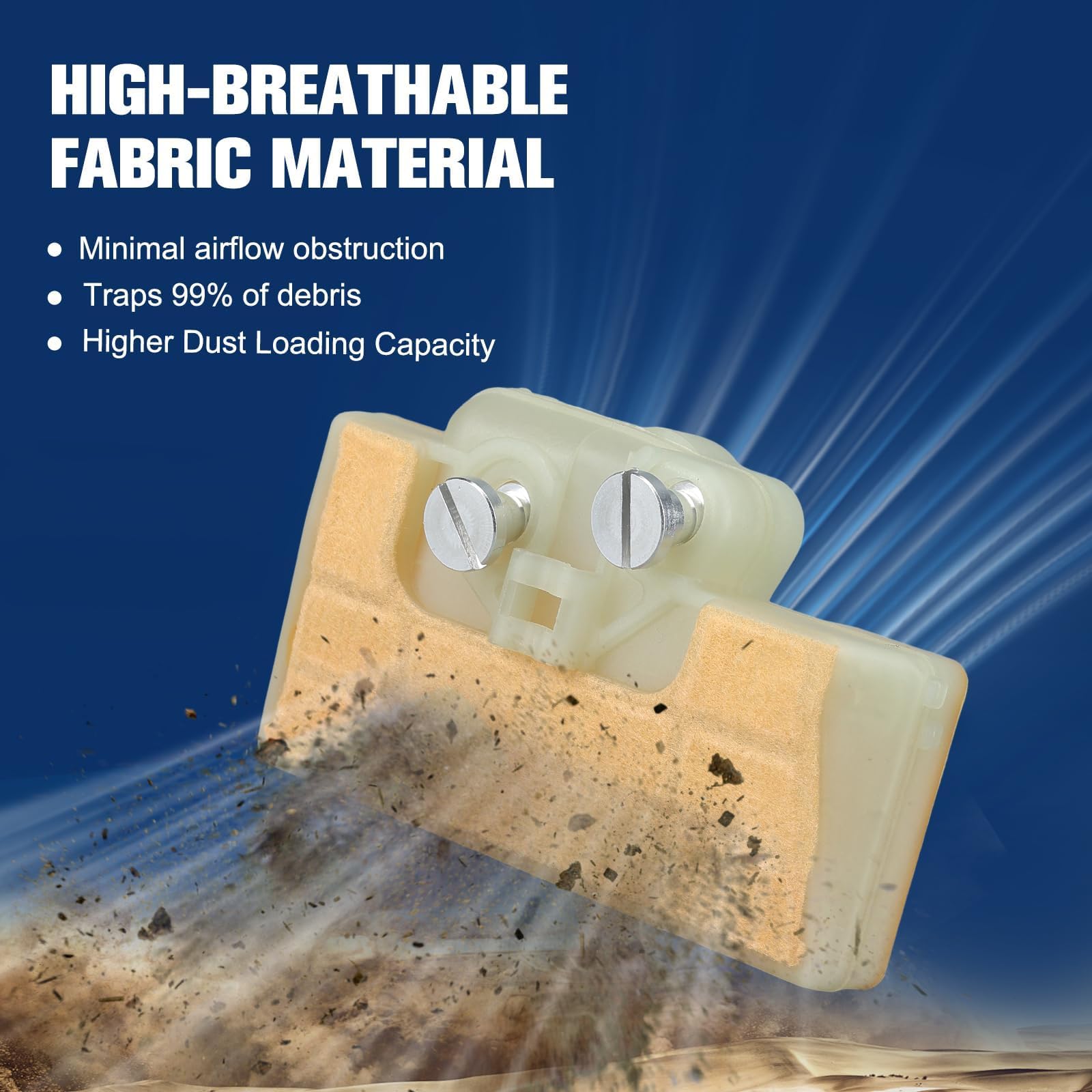 Powtol MS290 air filter captures dust to protect the engine