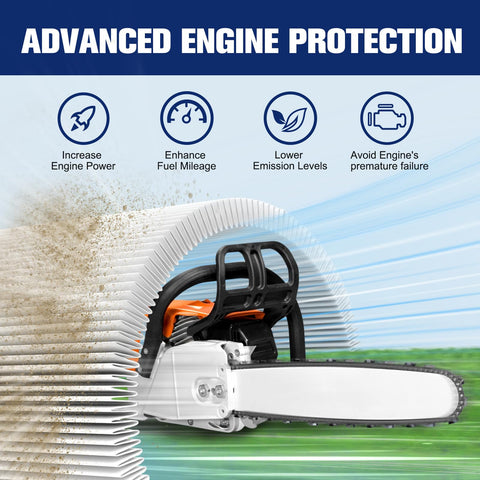 Powtol MS290 spark plug included for quick maintenance with filters