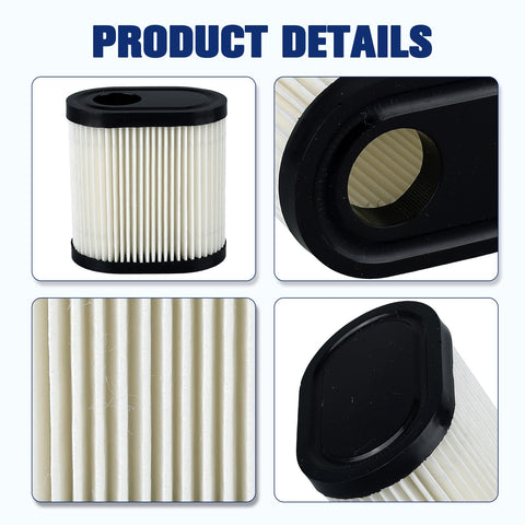 Powtol packaging box image emphasizes 2 air filters and 1 spark plug.