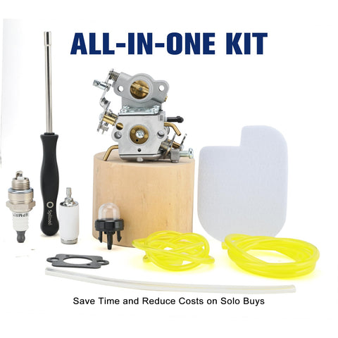 Powtol second-generation carburetor kit packaging showcasing updates.