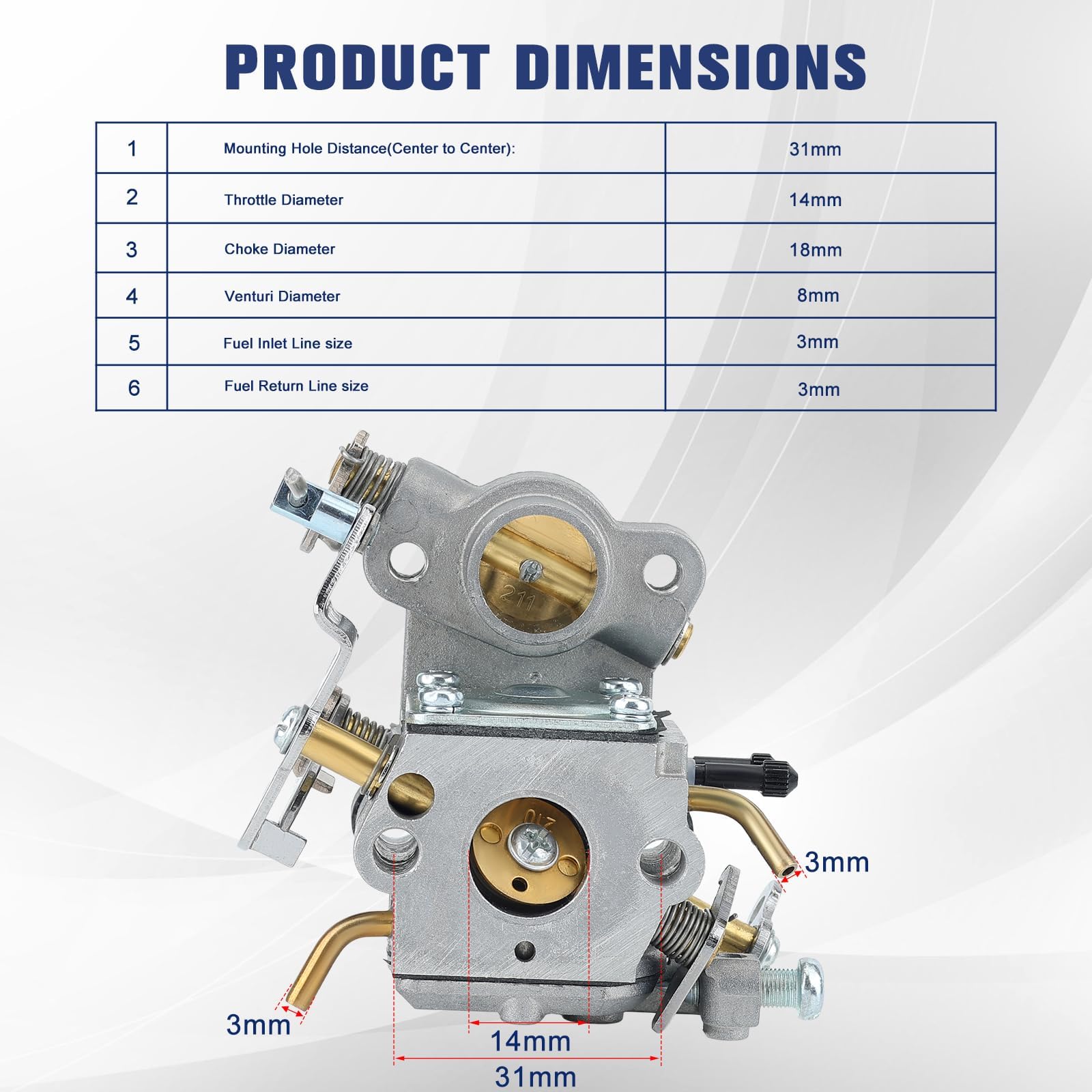 Powtol spark plug and gasket pack included for sealing and starting reliability.