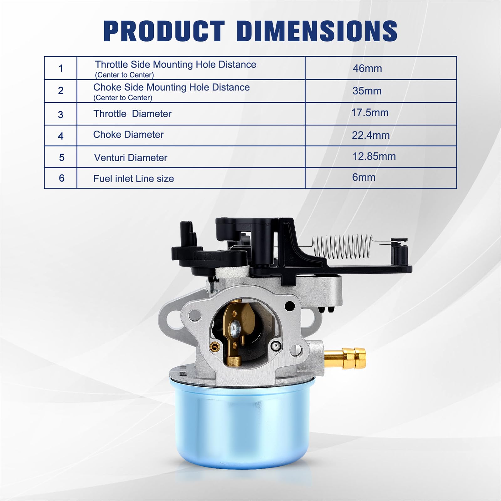 Powtol Troy-Bilt 875ex carburetor suited for compatible engine setups