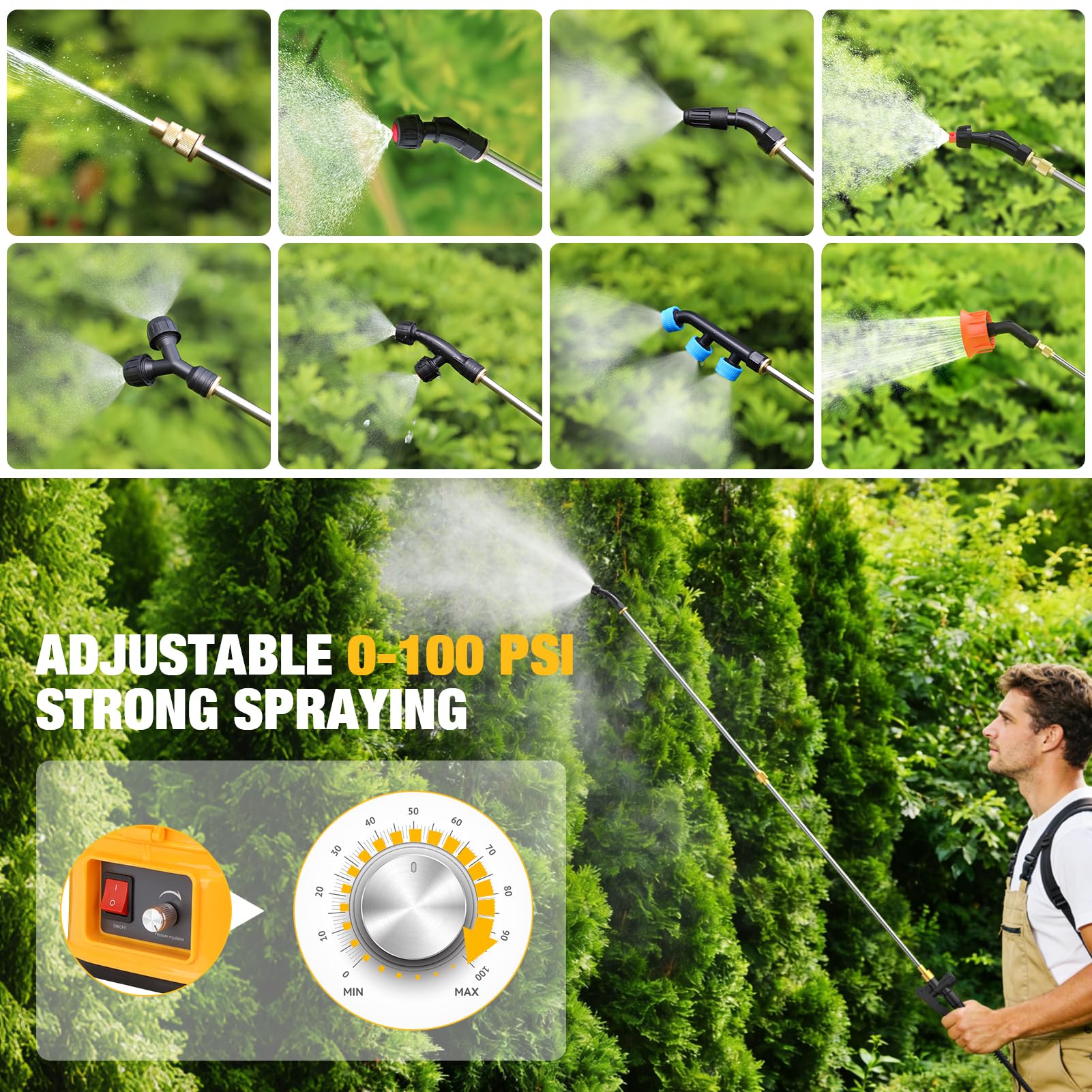 Poxsmuly ergonomic straps reduce fatigue during long spraying sessions.