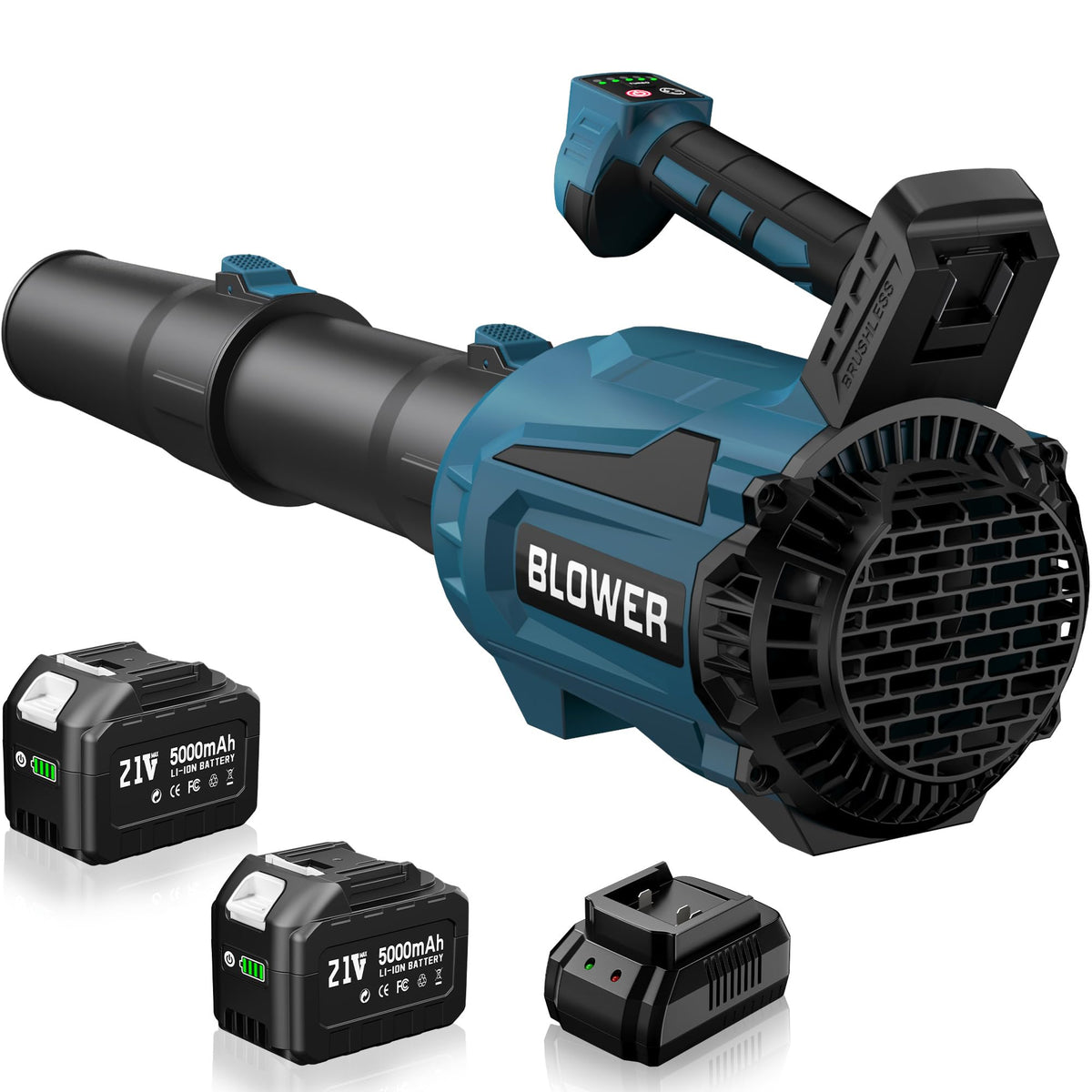 POXURIO leaf blower assembly ready for quick yard cleanup and easy storage.