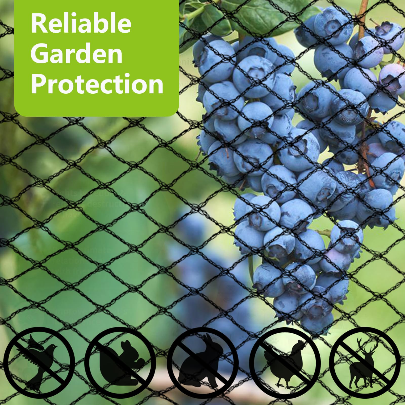 POYEE deer-rabbit-squirrel barrier nets protect plant beds while preserving growth.