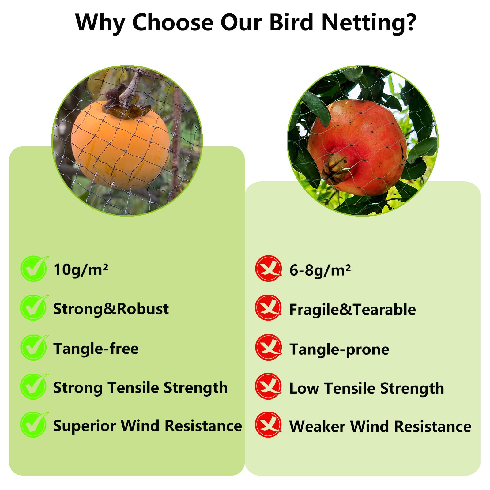 POYEE netting used as deer or chicken fencing in yards.