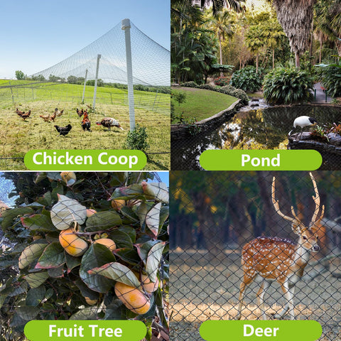 POYEE plant protection netting drapes over beds for reliable coverage.