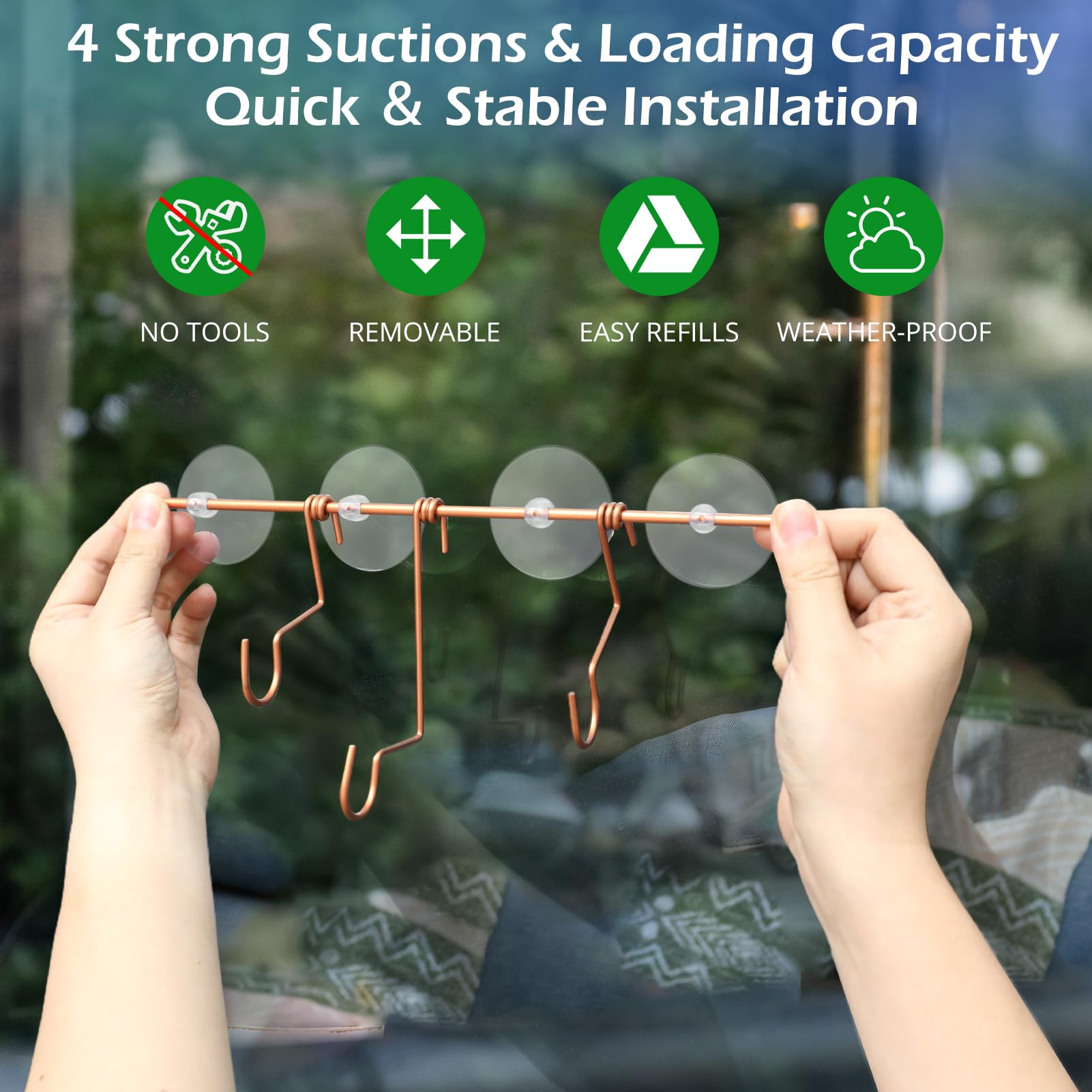 Pozfun four-point mounting design keeps feeder steady in any weather.