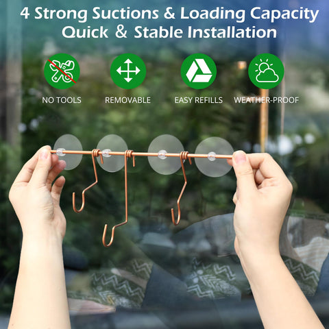 Pozfun four-point mounting design keeps feeder steady in any weather.