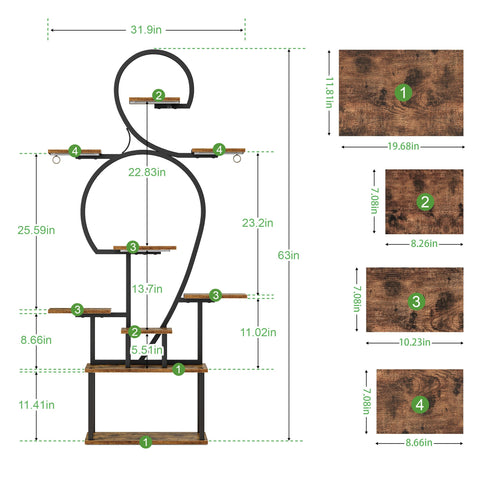 POZILAN corner-space-saving stand fits tight rooms for vertical gardening.