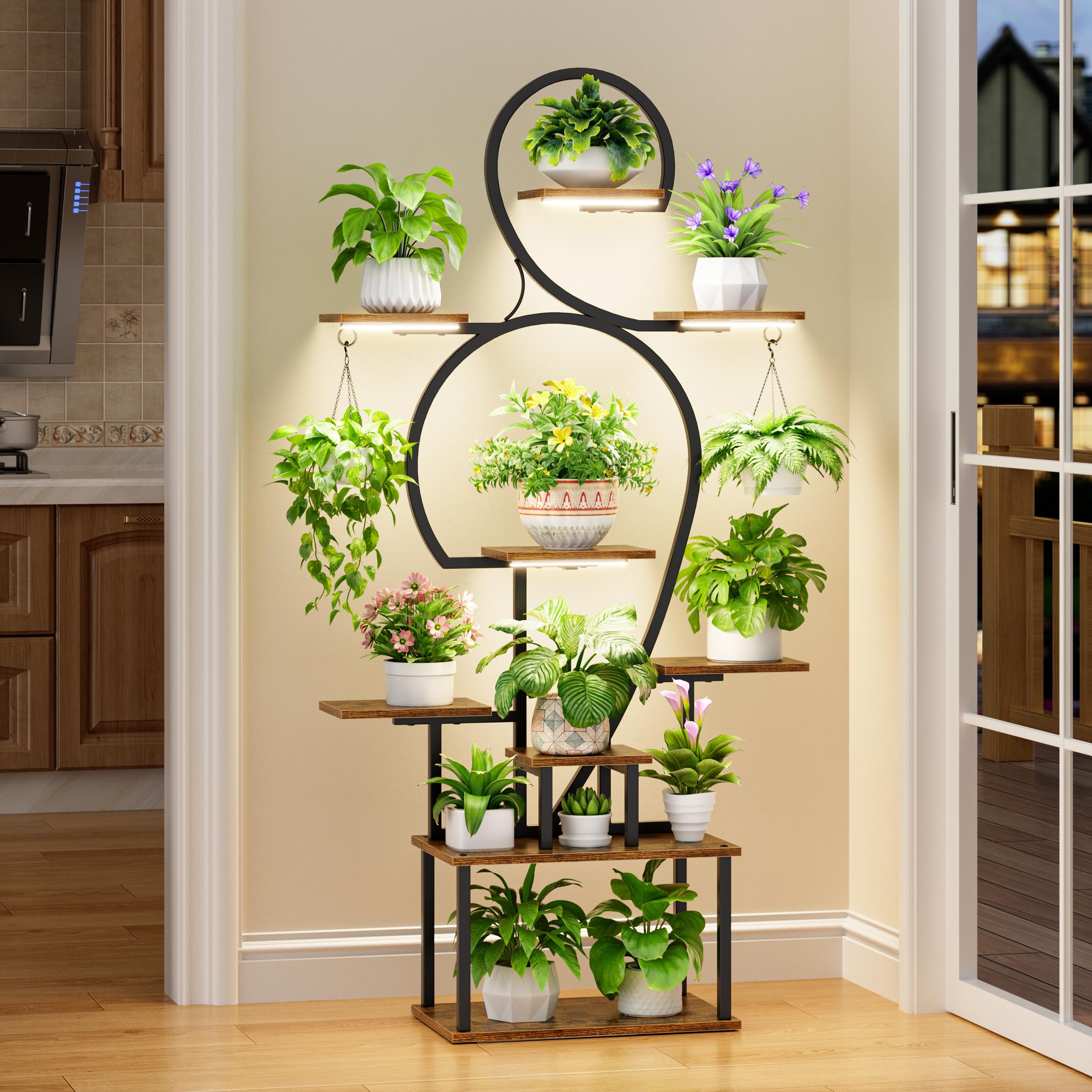 POZILAN heavy-pot-capacity display supports ceramic pots with style.