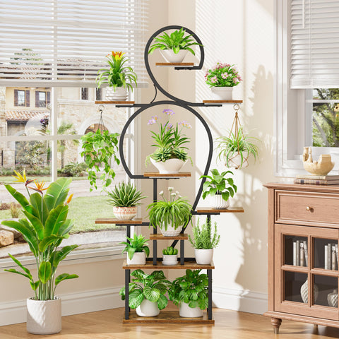 POZILAN multipurpose display stand for plants, photos, and books.