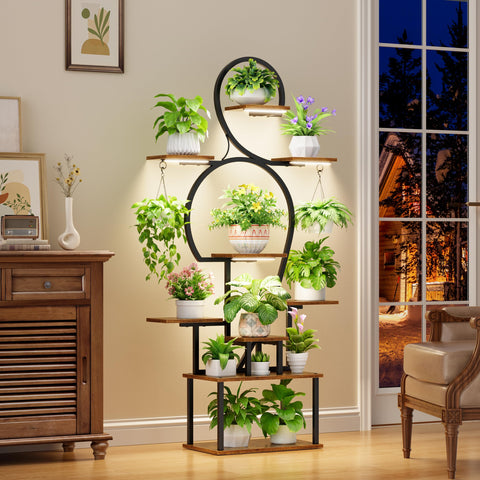 POZILAN vertical garden black-finish stand enhances contemporary decor.
