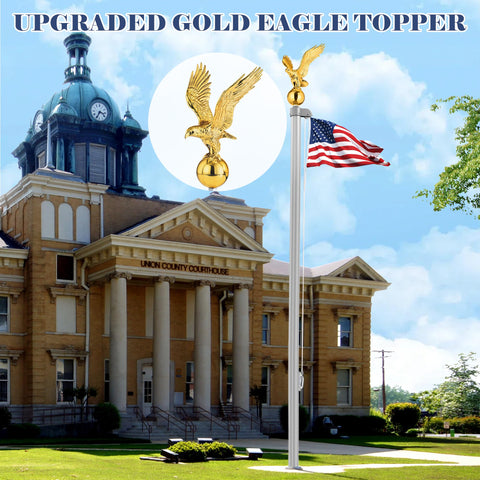 PPQ gold ball finial 3-inch adds finishing touch to flagpole