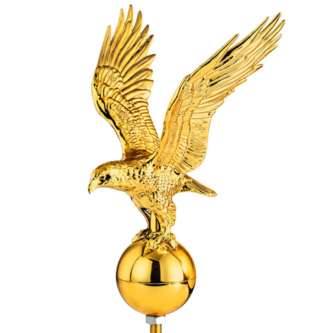PPQ gold eagle topper 11-inch with majestic shine for flag display