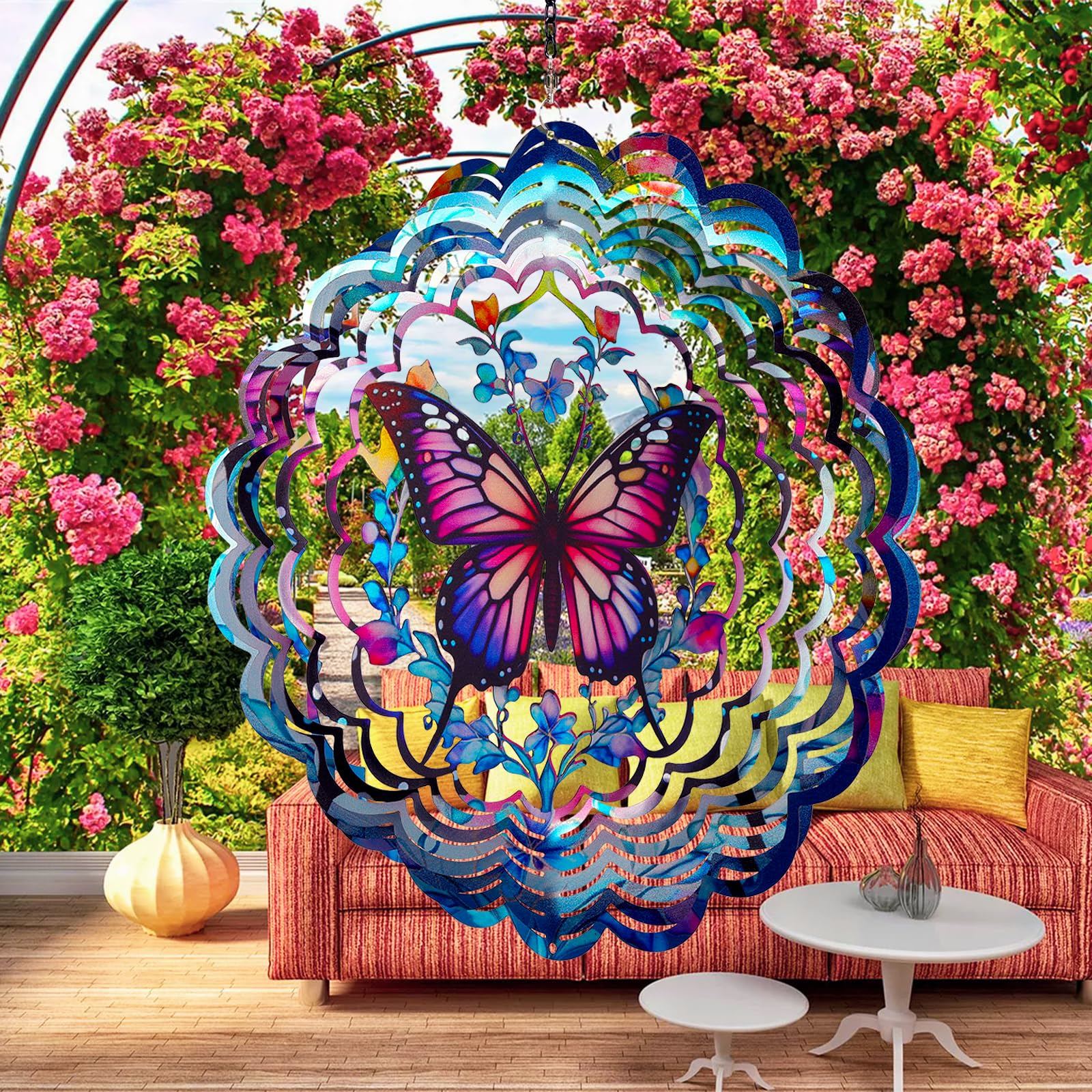 PPZHAVG Butterfly wind spinner 360° rotation for dynamic yard display
