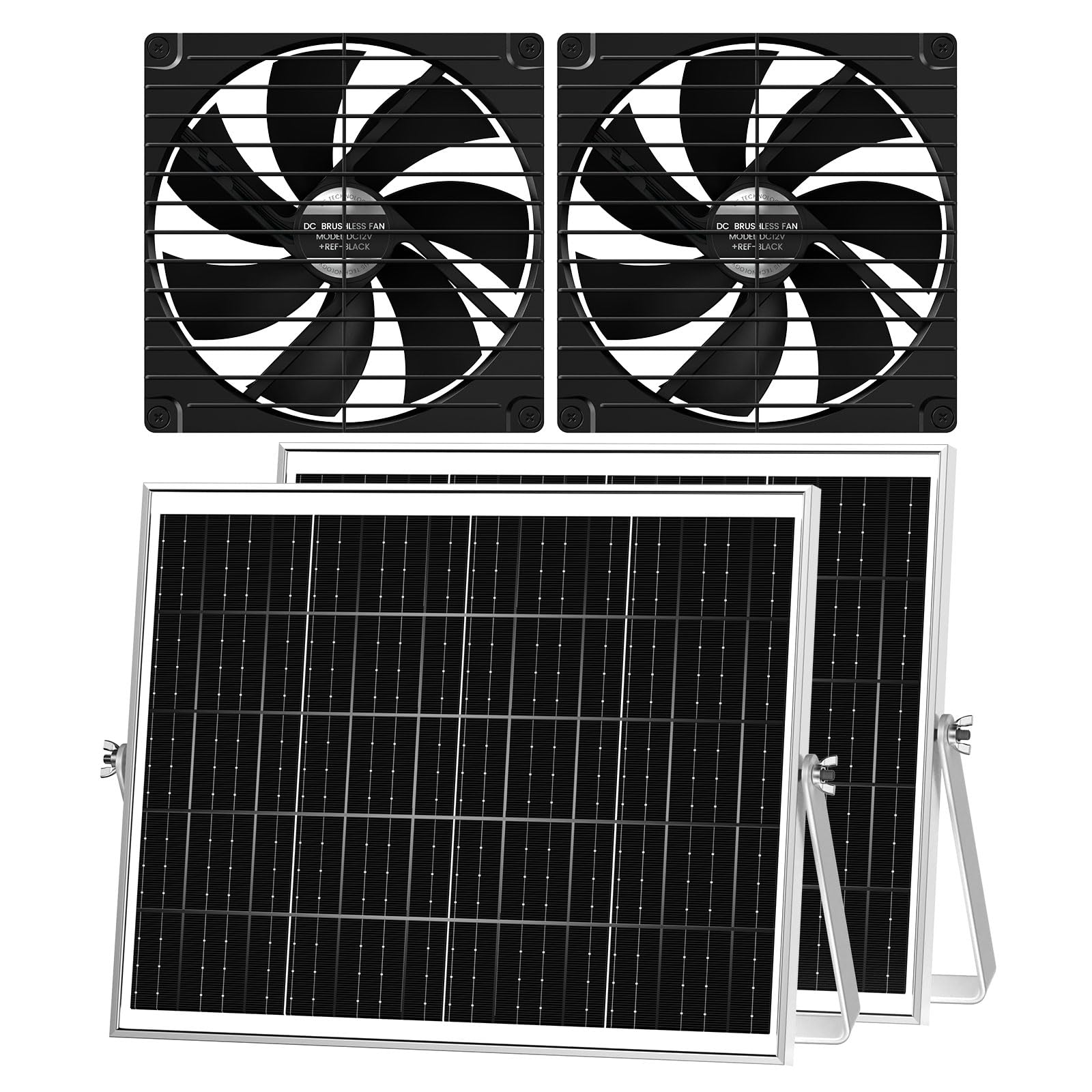 pqins 7.1-inch greenhouse fan assembly delivering powerful air circulation.