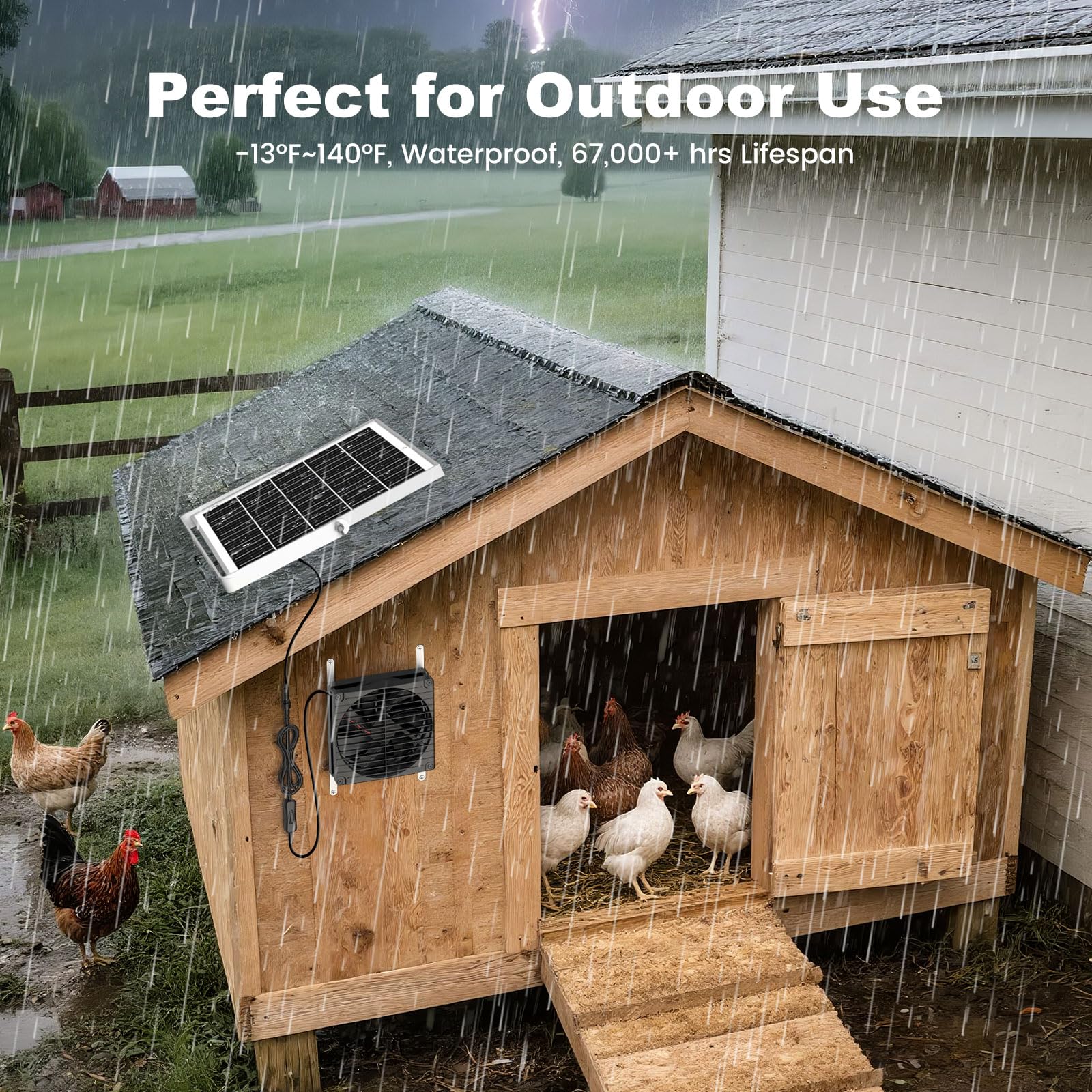 pqins easy-installation kit simplifies mounting on walls or posts.