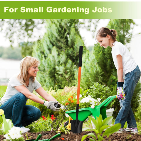 Pragmatist Small Shovel versatile garden tool for digging, moving soil, and mulch.