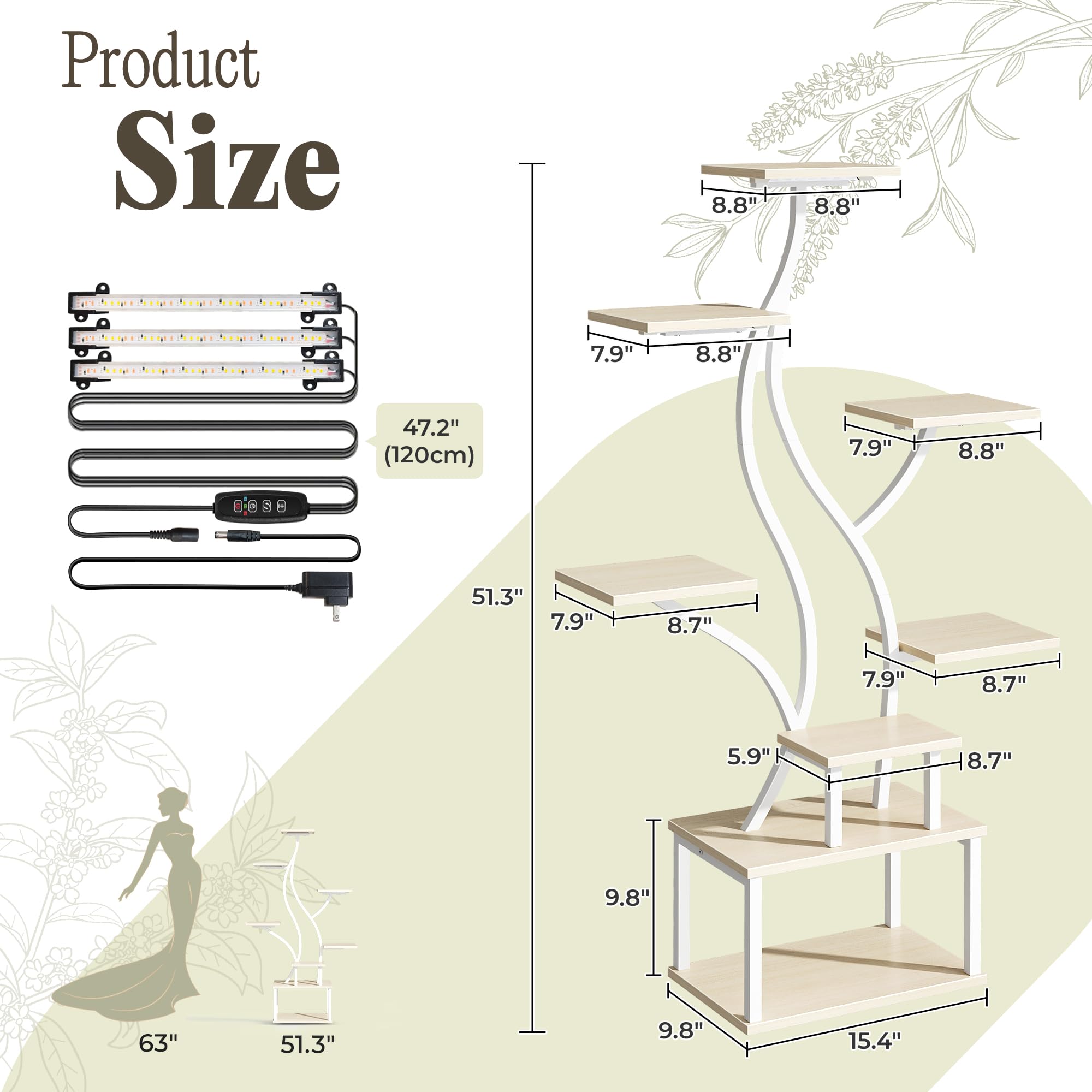 PRAISUN indoor-garden-vertical-stand helps maximize small spaces.