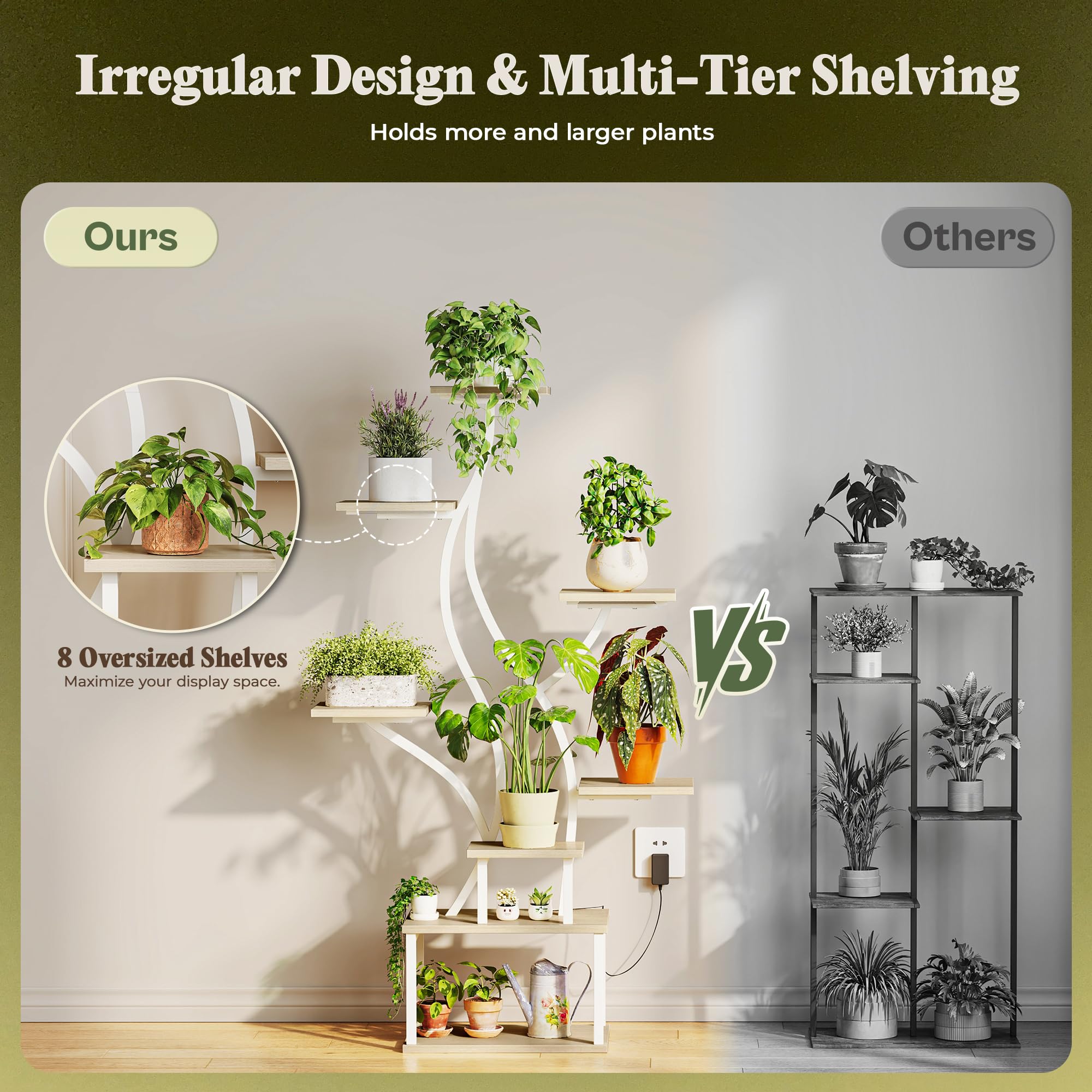 PRAISUN modern-decor-plant-stand adds warmth and style to any room.