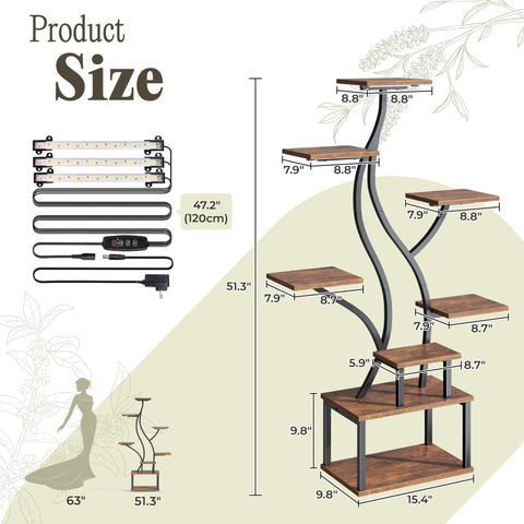 PRAISUN living room display with modern plant stand