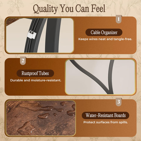 PRAISUN rustic brown finish plant stand complements rustic interiors.