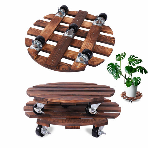 PRAQECZ plant dolly 14-inch wheels for easy mobility of heavy pots