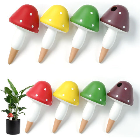 Prashent mushroom shape globe in soil provides steady moisture for healthy plants.