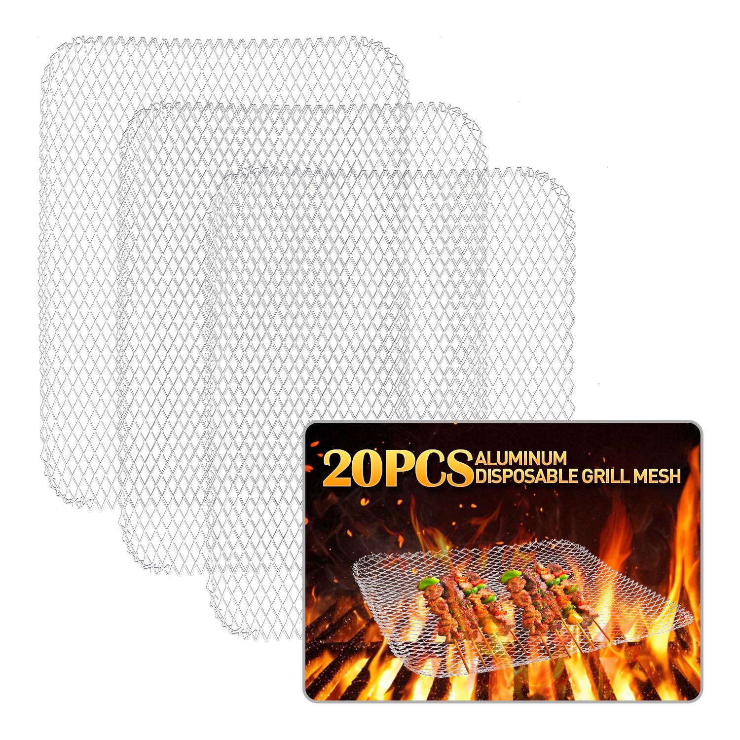 PRC STANDARD disposable grill topper on a hot grill demonstrates universal fit for easy cleanup.