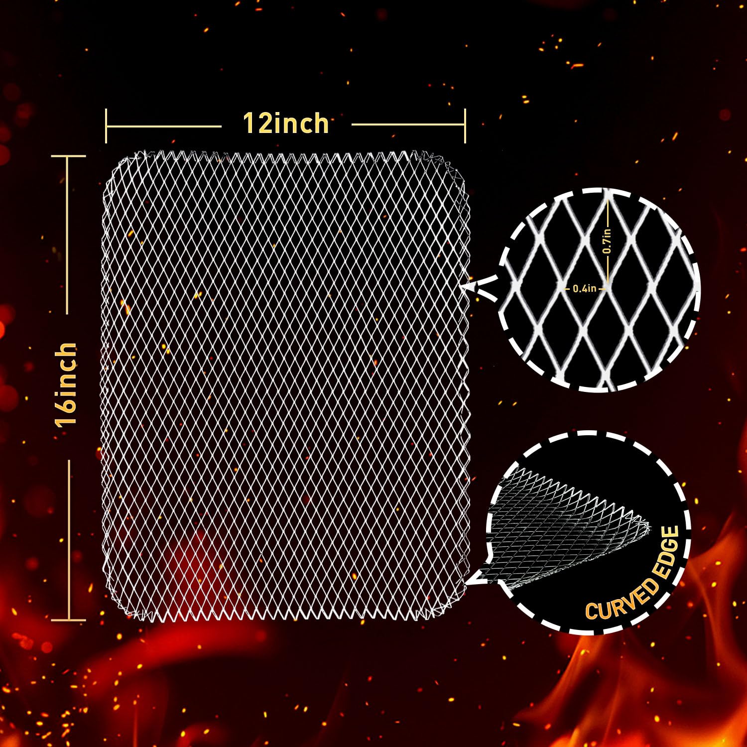 Close-up of aluminum mesh shows durable heat resistance for safe outdoor grilling by PRC STANDARD.