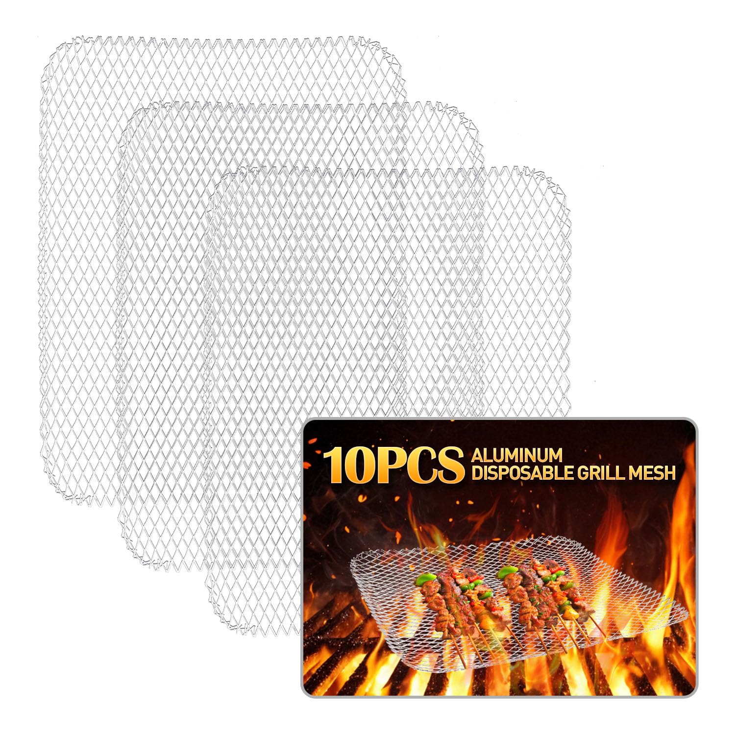 PRC STANDARD grill topper 16x12 mat keeps grills clean for quick cooking