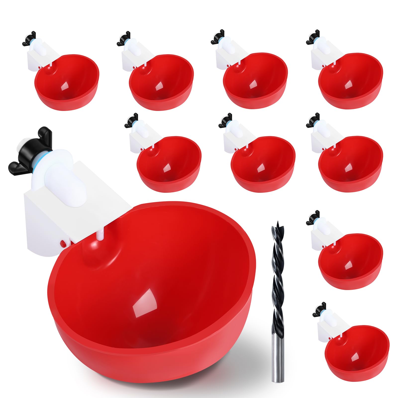 Prdiozyn chicken waterer cup assembly keeps flock hydrated.