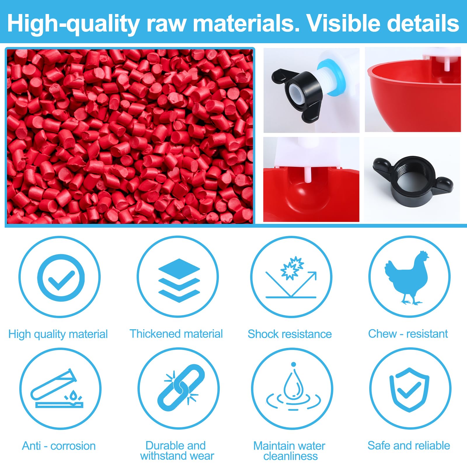 Prdiozyn PVC cups are safe, durable, and weather resistant.