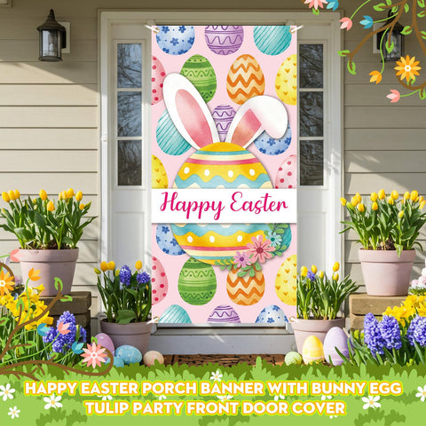 Preboun colorful door cover covers standard doors with bold spring colors