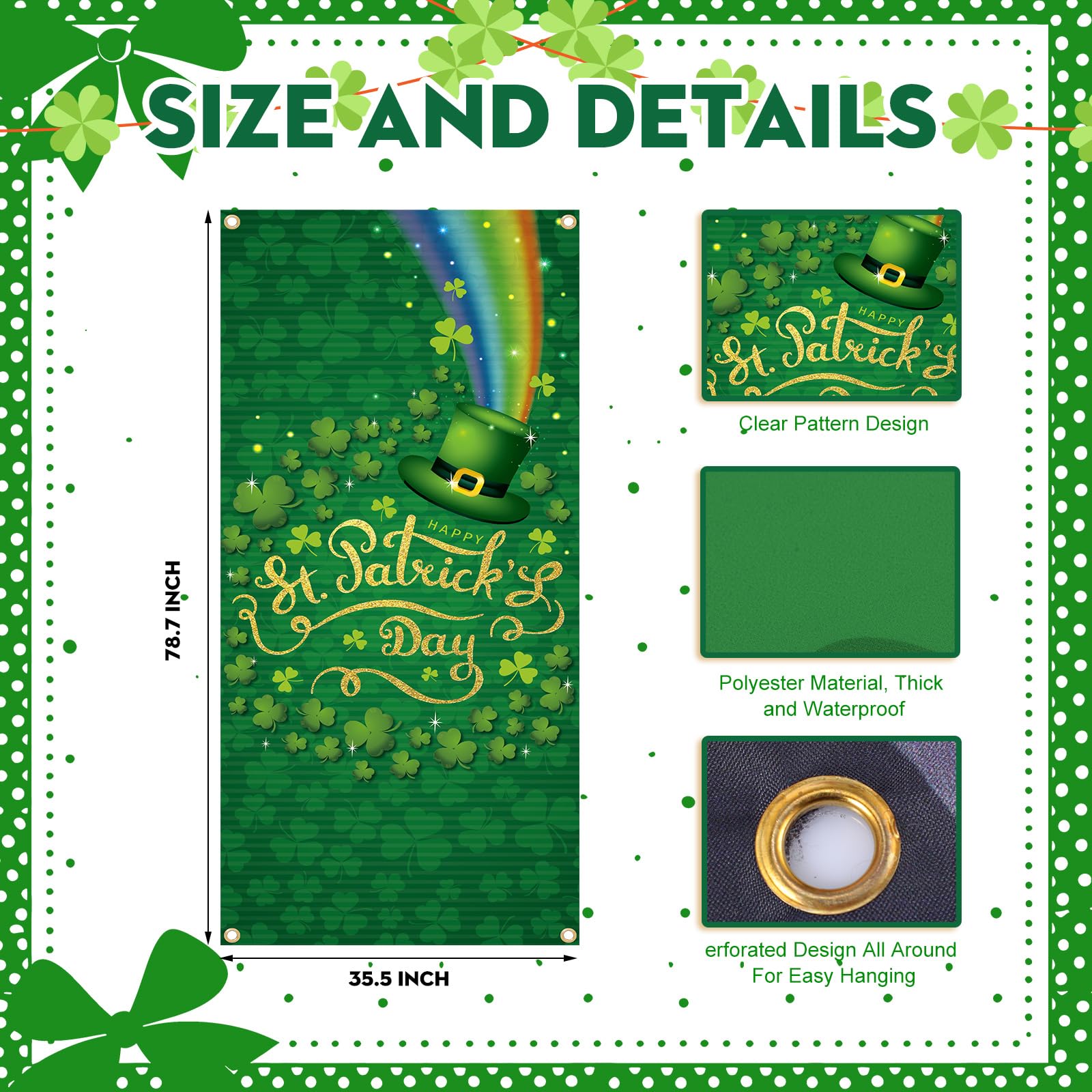 Preboun Easter bunny door cover brightens entry with playful Easter vibes